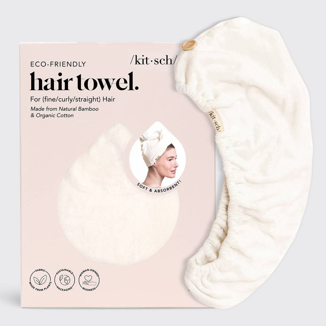 KITSCH – Sneldrogende Haarhanddoek – Ivoor