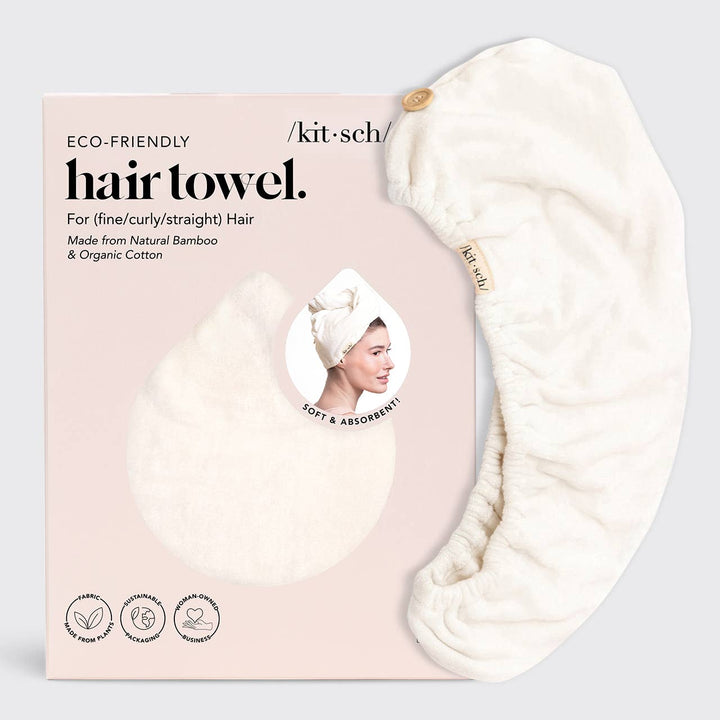 KITSCH – Sneldrogende Haarhanddoek – Ivoor