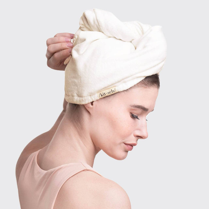 KITSCH – Sneldrogende Haarhanddoek – Ivoor