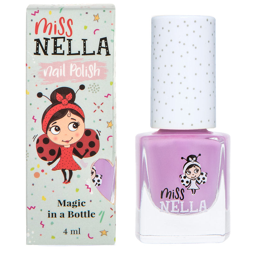 Miss Nella kinder nagellak in lila verpakking, veilig, niet-toxisch en perfect voor creatieve kinderen.