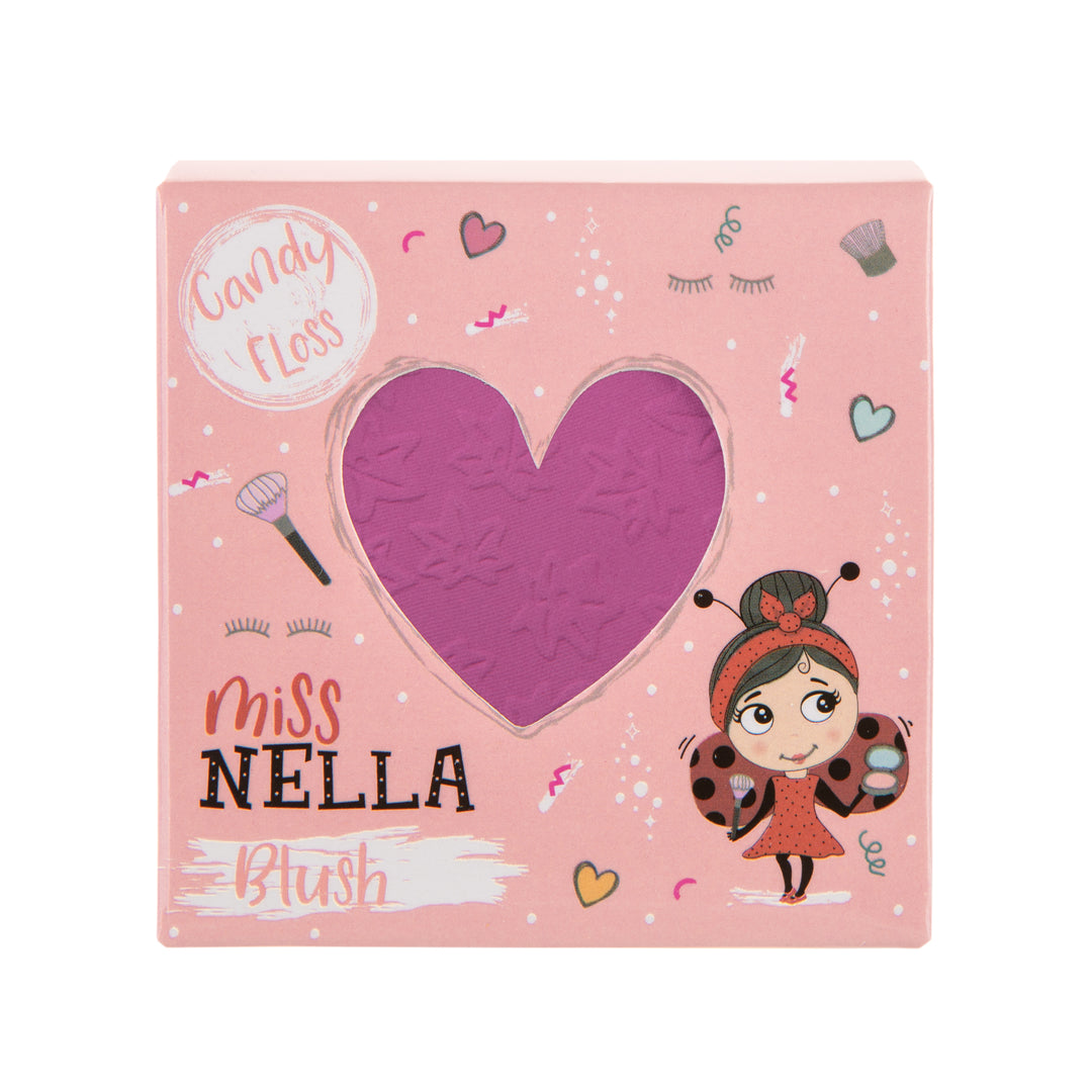 Ultrafijne blush collectie van Miss Nella, geperste poeder in een schattige verpakking met kindvriendelijke ingrediënten.