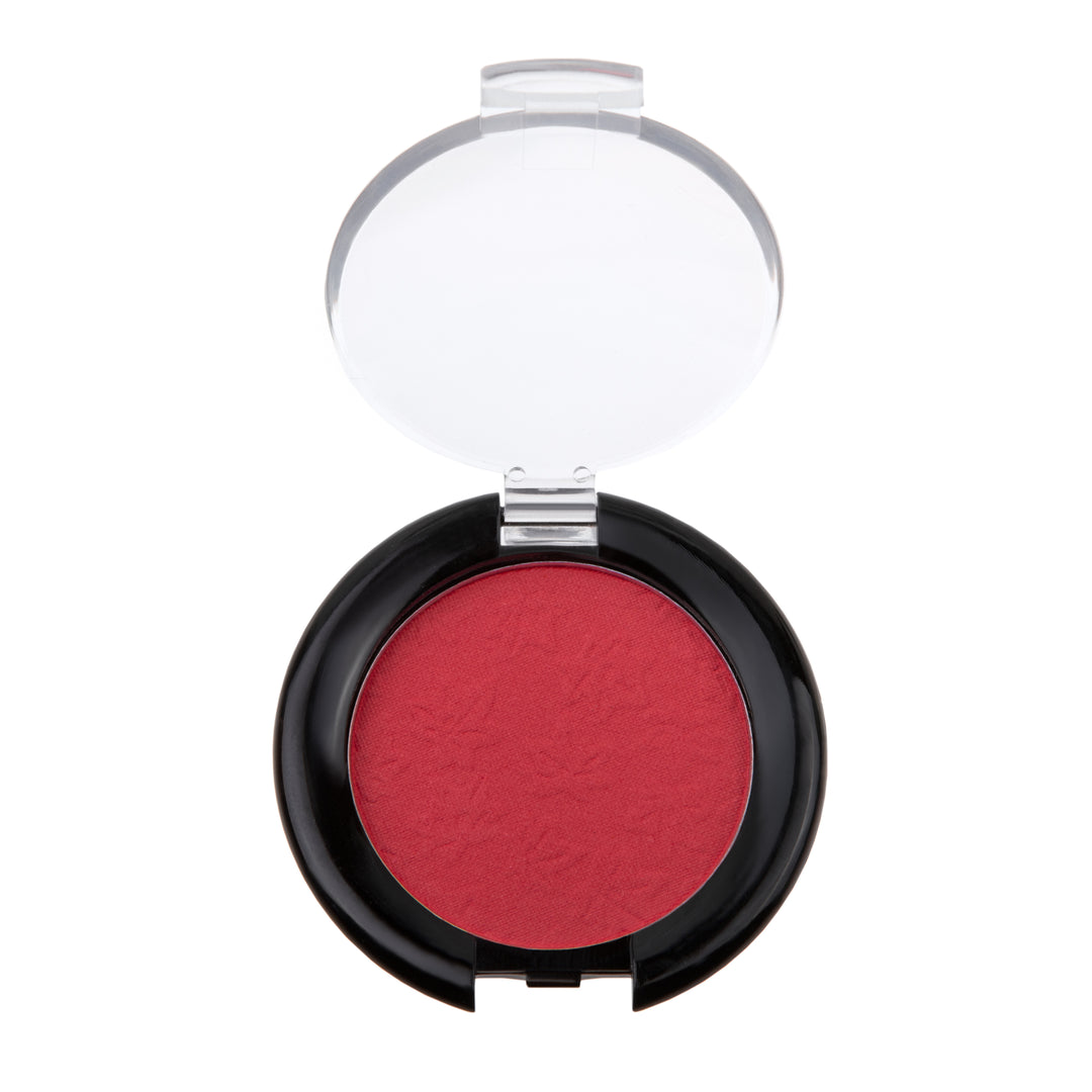 Ultrafijne blush in een zwart compact, zachte rode tint met zijdeachtige textuur perfect voor een natuurlijke gloed.
