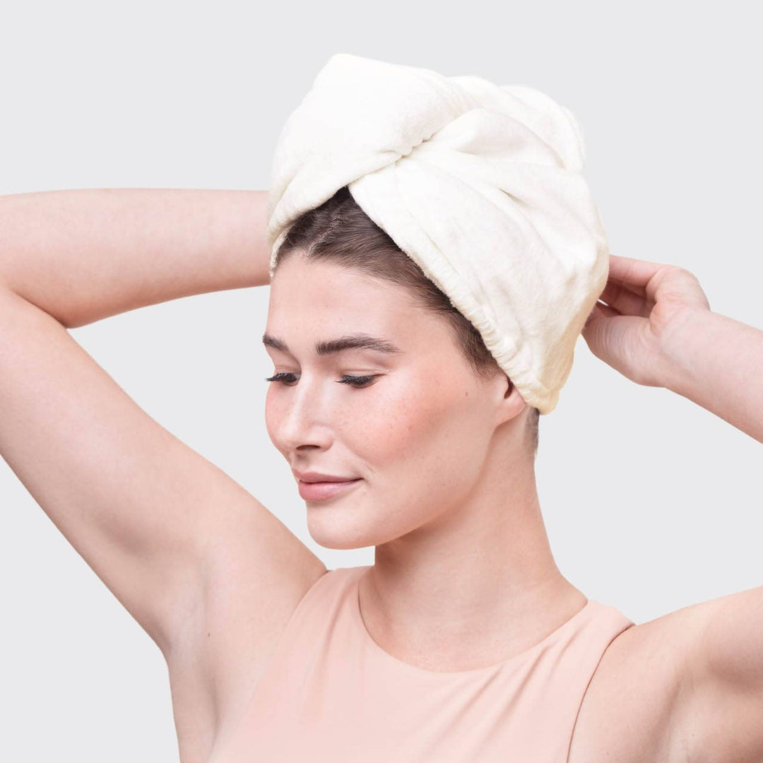 KITSCH – Sneldrogende Haarhanddoek – Ivoor