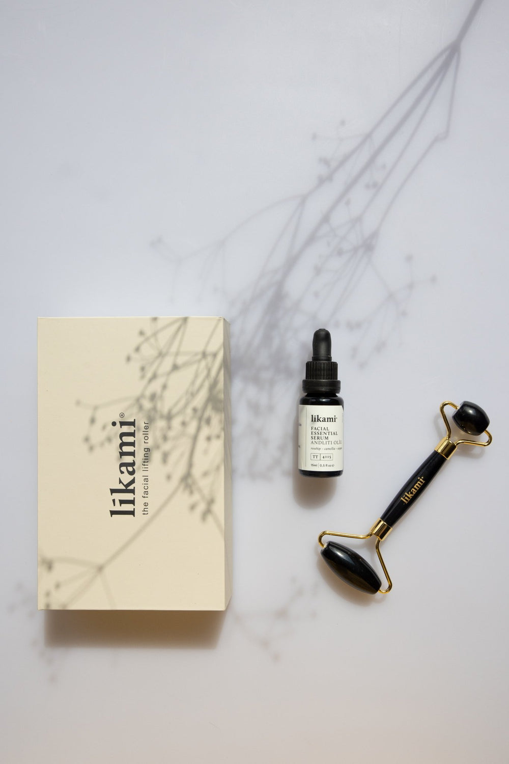 Likami Facial Essential Serum & Jade Stone Roller Set - Blossoms Beauty