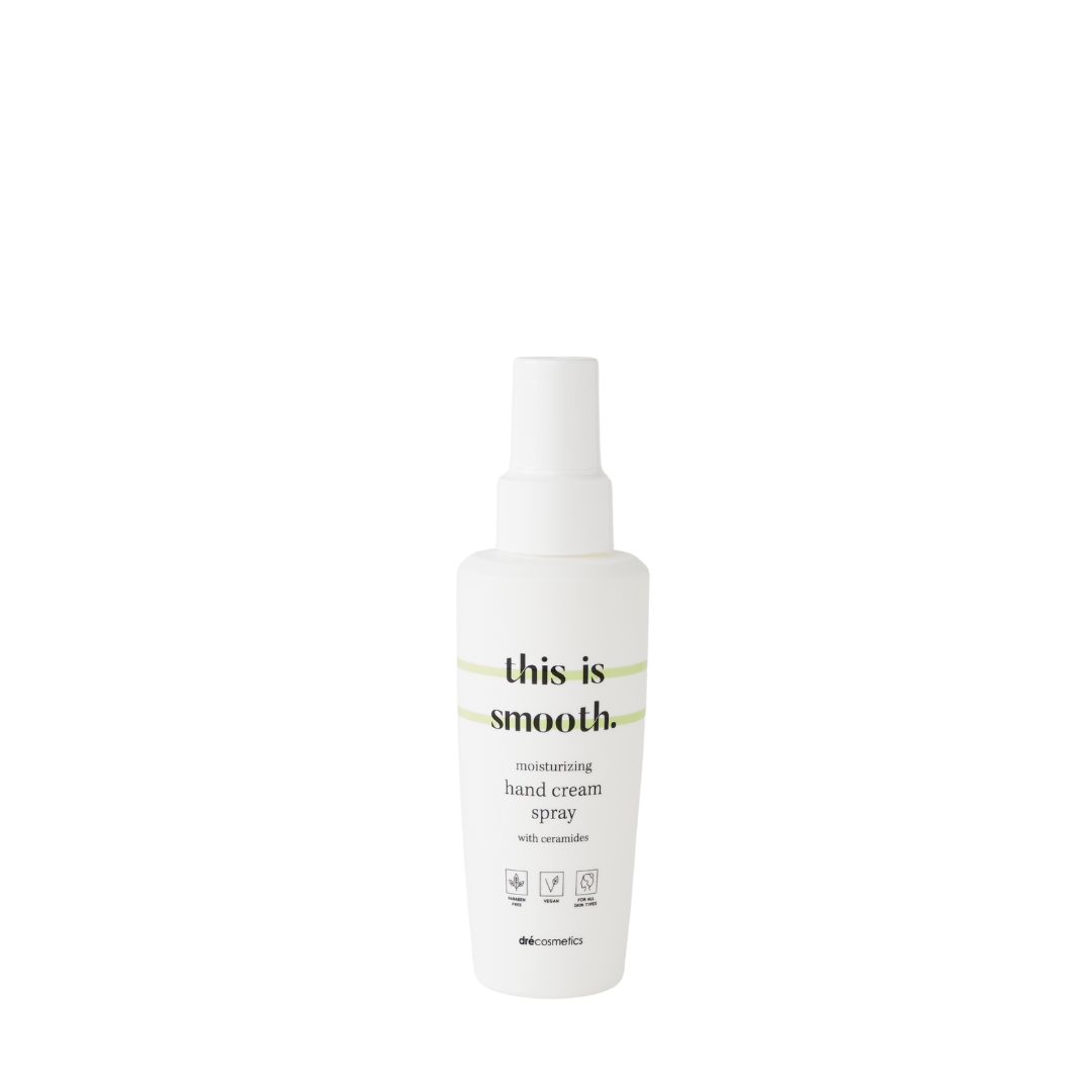 Handcréme Spray 'this is smooth' - lichte, niet-klevende handcrème in handige sprayflacon voor dagelijkse verzorging.