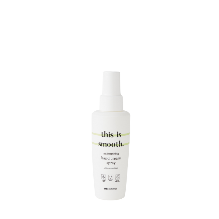 Handcréme Spray 'this is smooth' - lichte, niet-klevende handcrème in handige sprayflacon voor dagelijkse verzorging.